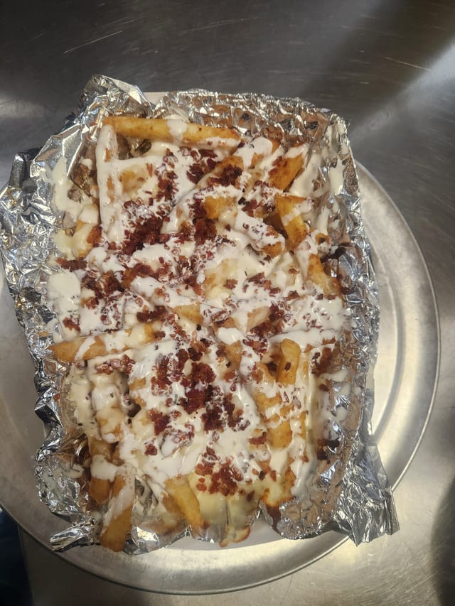 Chicken Bacon Ranch Loaded fries-.