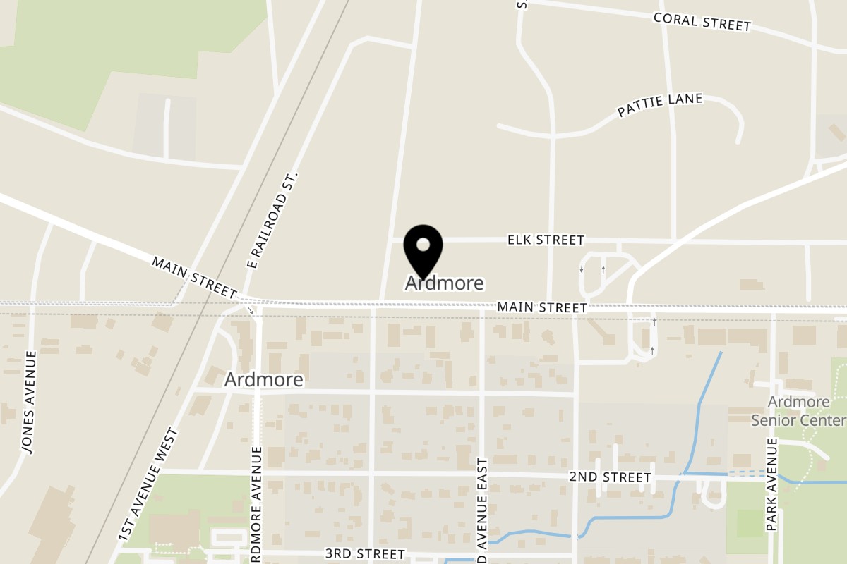 Map showing the location of Pizza on Main Ardmore on 26671 Main St in Ardmore